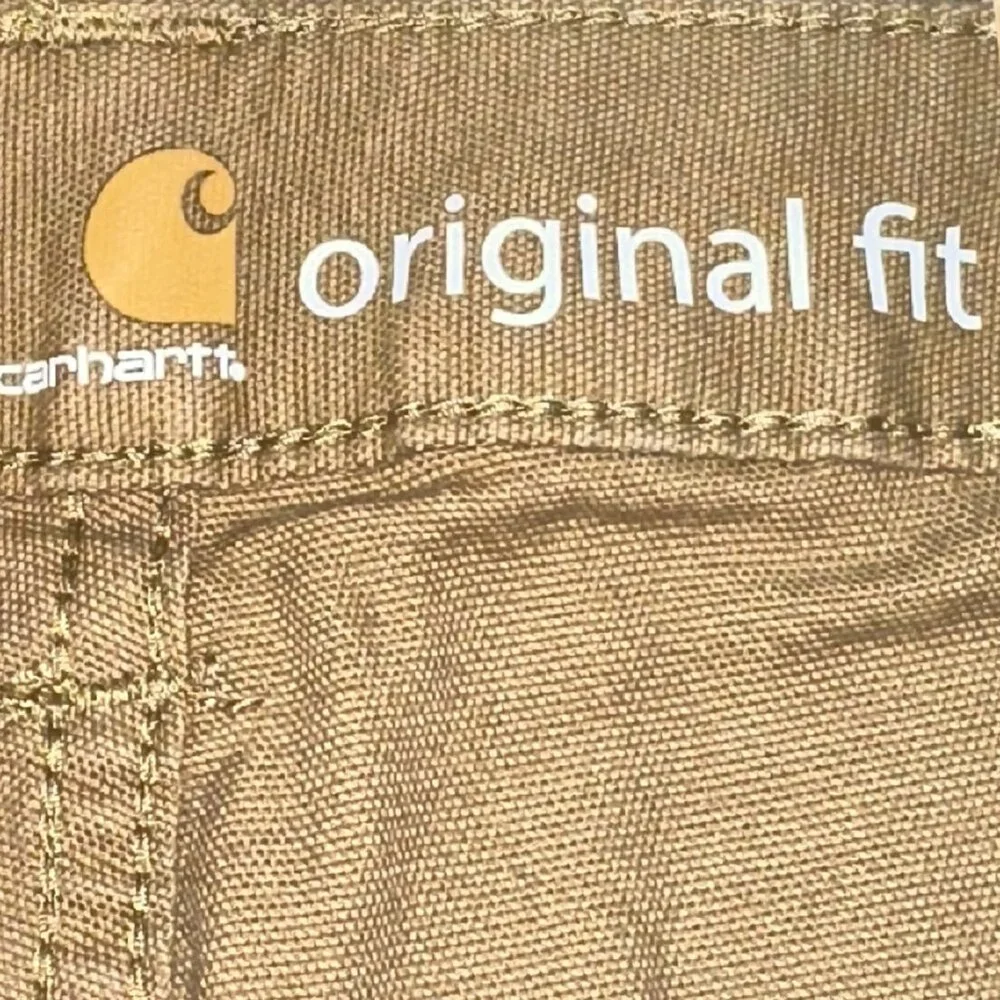 Carhartt Original Fit Straight Leg Crawford Pant 16 Short Tan High Rise Cargo‎